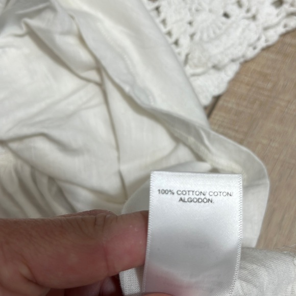 Lucky Brand Crochet Top Tank Loose Fit Boho White Sz S - Picture 8 of 12